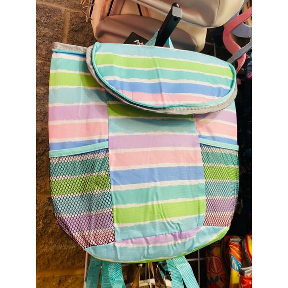 Polar Pack Backpack Cooler Pastel Stripe Design - Picture 1 of 4